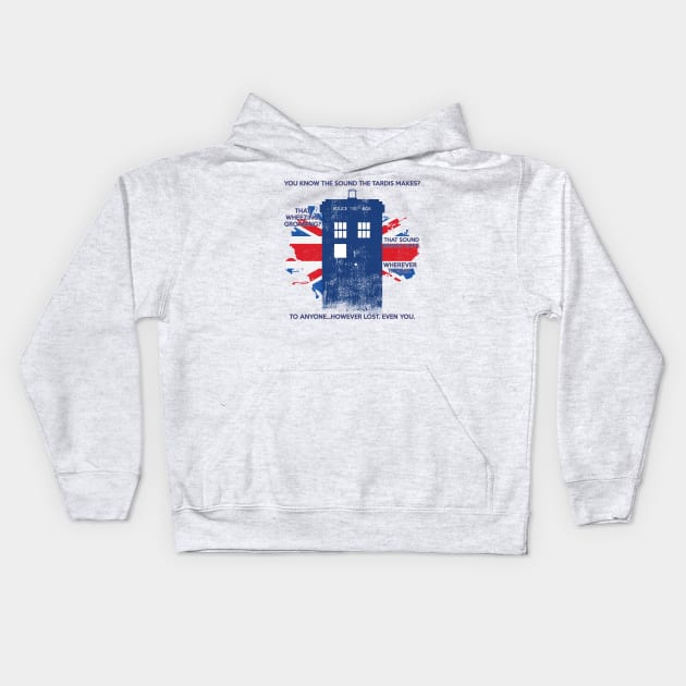 The Sound of the Tardis Kids Hoodie by WibblyWobbly